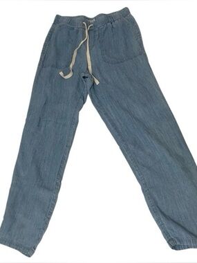 Rails Graham Chambray Drawstring Pants XS Blue Lightweight Casual Lounge